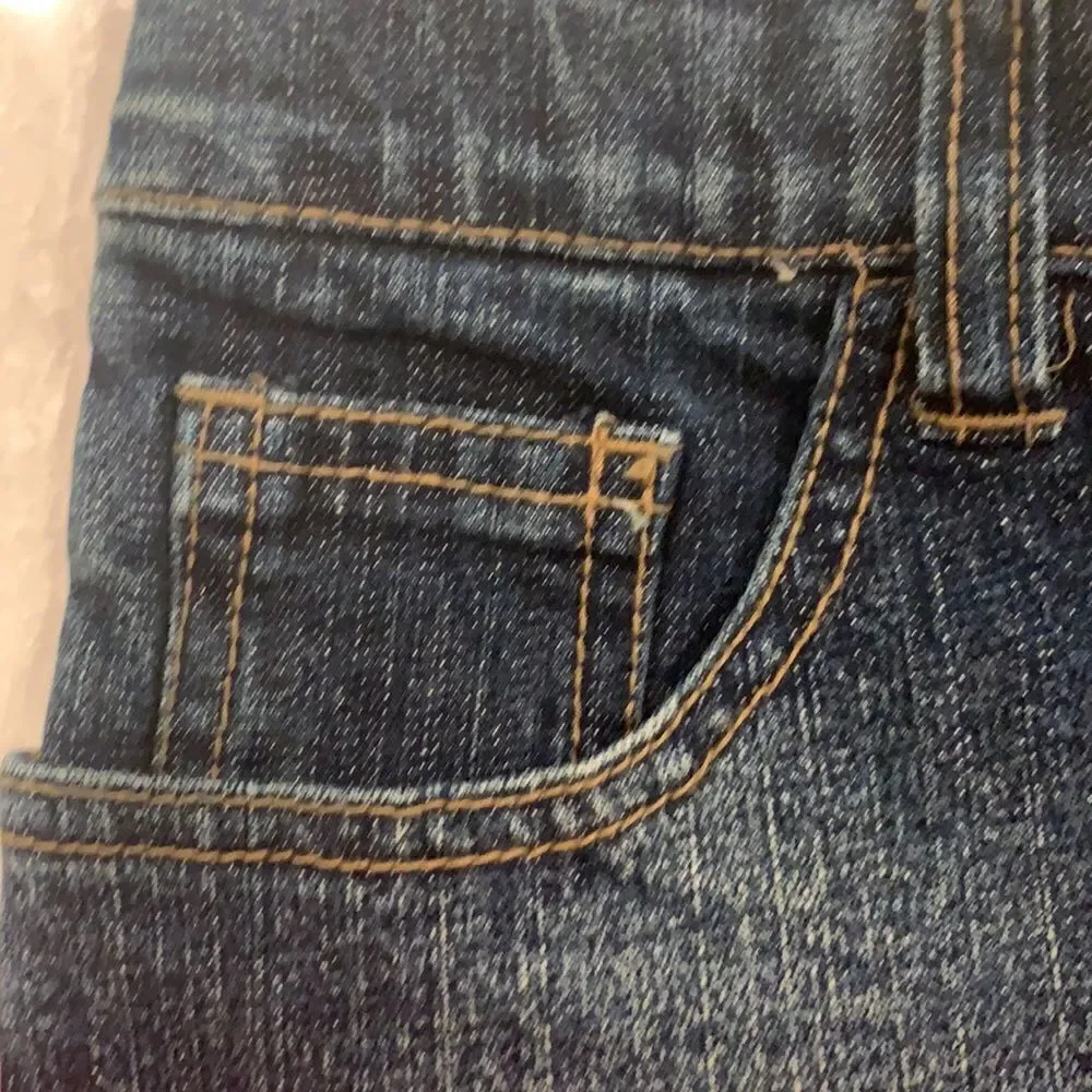 Jean skirt with lace layers